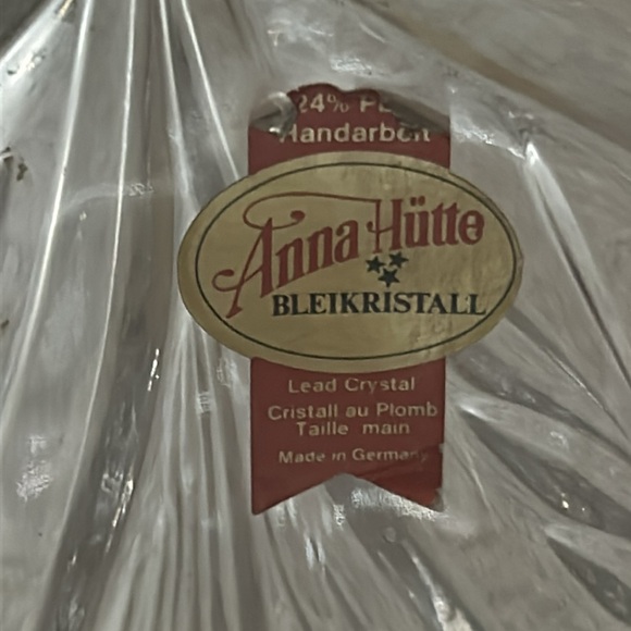 Anna Hutte Bleikristal Lead Crystal Glass Round Deep 6” bowl - Picture 4 of 5